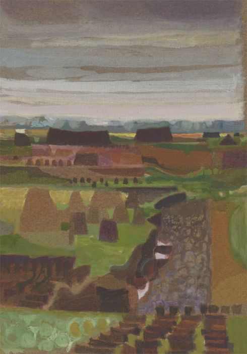John Ivor Stewart PPPS (1936-2018) - 1968 Gouache, Rural Landscape