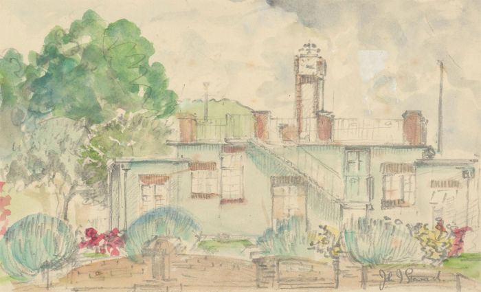 John Ivor Stewart PPPS (1936-2018) - Mid 20th Century Watercolour, Street Scene