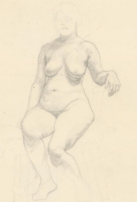 Nancy Audrey Liddiard - Early 20th Century Graphite Drawing, Female Nudes