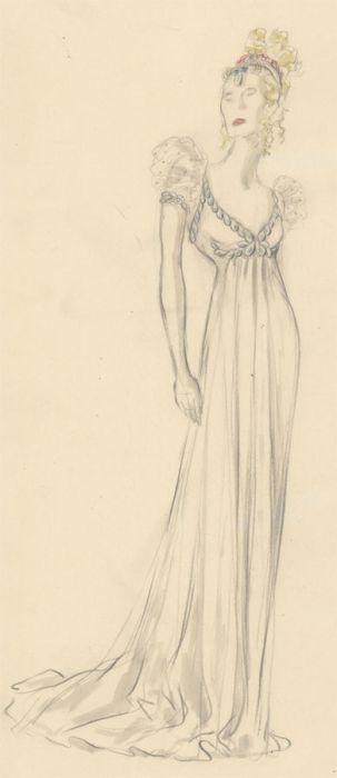 Ernst Dryden (1887-1938) - Fine Early 20th Century Graphite Drawing, Ball Gown