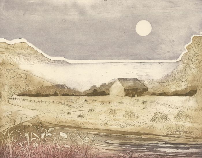 Margaret Estelle Zelda Levinson - 20th Century Etching, Dorset Farmhouse II
