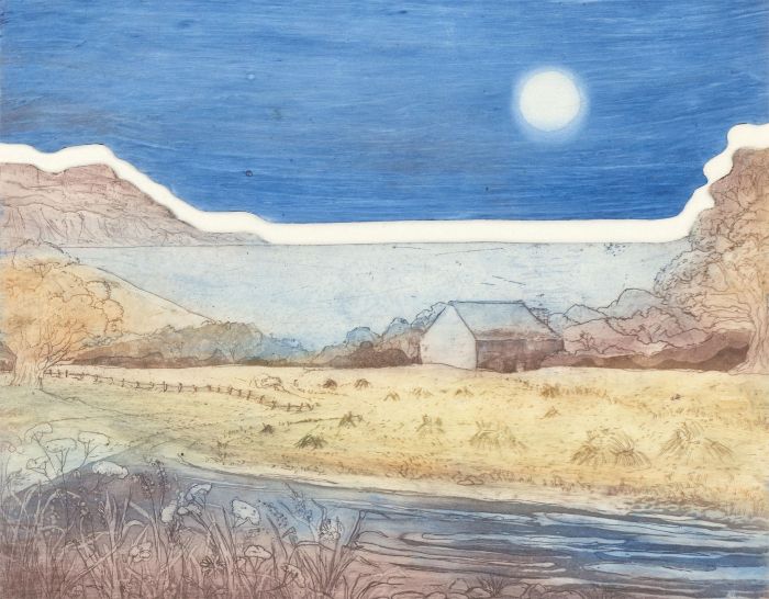 Margaret Estelle Zelda Levinson - 20th Century Etching, Landscape with Farmhouse