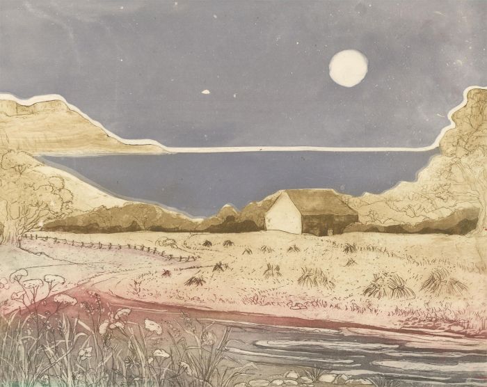 Margaret Estelle Zelda Levinson - 20th Century Etching, Dorset Farmhouse II