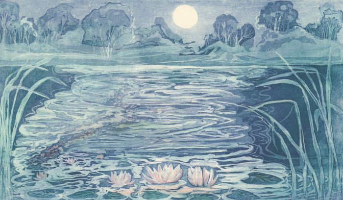 Margaret Estelle Zelda Levinson - 20th Century Aquatint, Water-Lily Nocturn