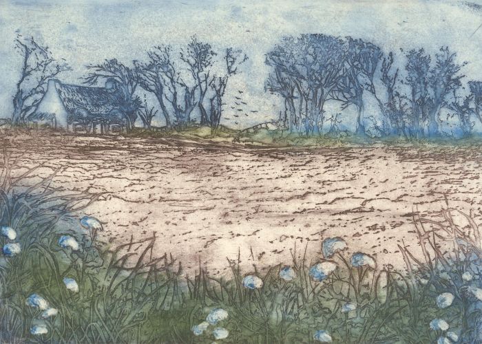 Margaret Estelle Zelda Levinson - 20th Century Etching, Dorset Farmhouse III