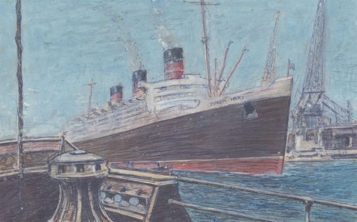 Henry E. Foster (1921-2010) - Mid 20th Century Pastel, Queen Mary