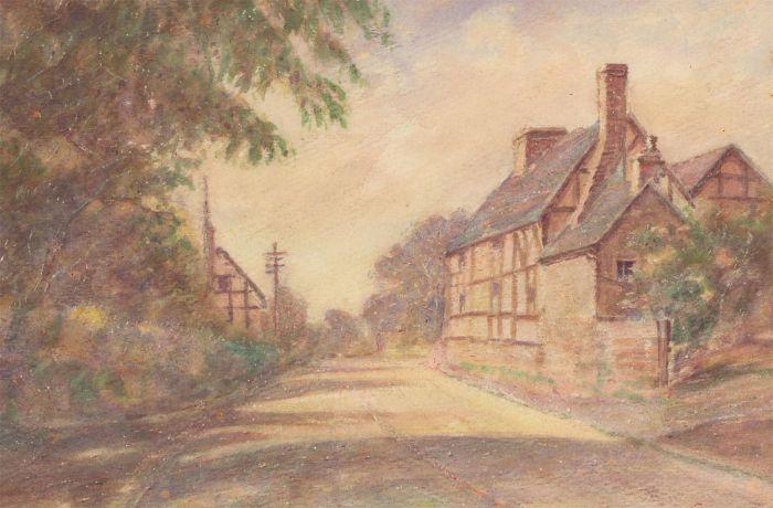 Henry E. Foster (1921-2010) - 1972 Watercolour, Village Street Scene