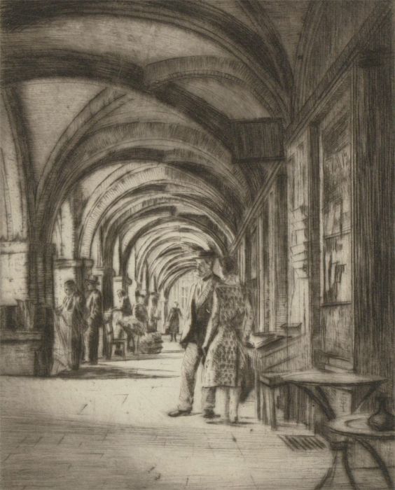 Douglas Ion Smart RE (1877-1970) - Etching, The Arcades, Montalban