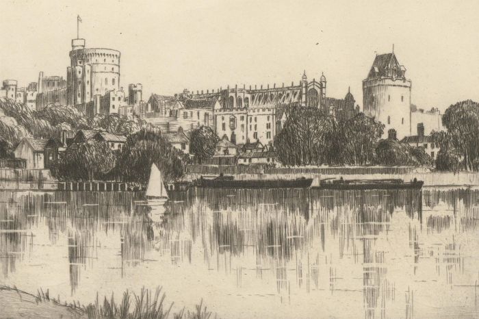 Alfred J. Bennett (1861-c.1923) - Signed 19th Century Etching, Windsor Castle
