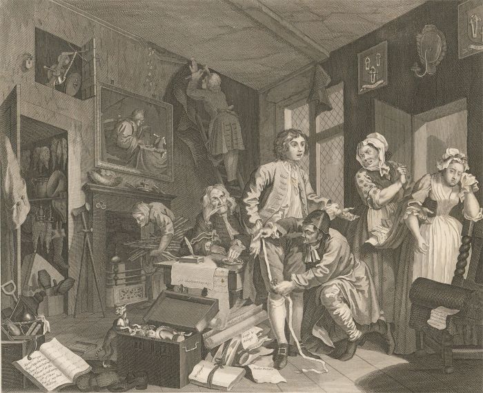 Thomas Cook after Hogarth - 1796 Engraving, A Rake's Progress: Plate I