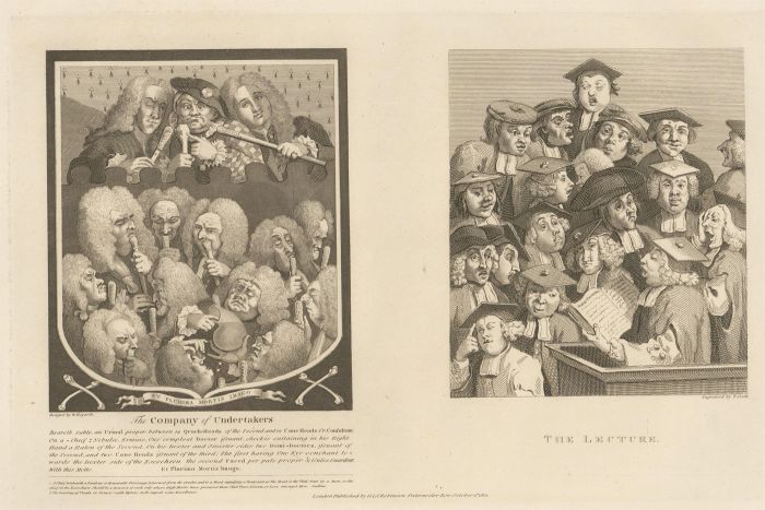 Thomas Cook after Hogarth - 1802 Engraving, The Company of Undertakers
