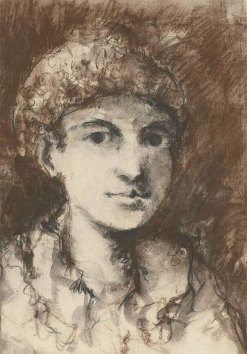 Mid 20th Century Pastel - Portrait of a Young Boy