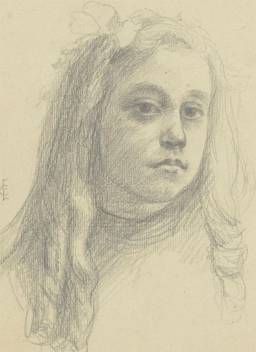 Emma Chadwick (1855-1932) - Late 19th Century Graphite Drawing, Head Study