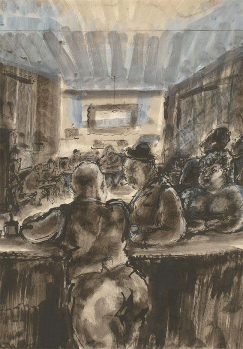 Vera Cuningham (1897-1955) - Mid 20th Century Pen and Ink Drawing, Bar Scene