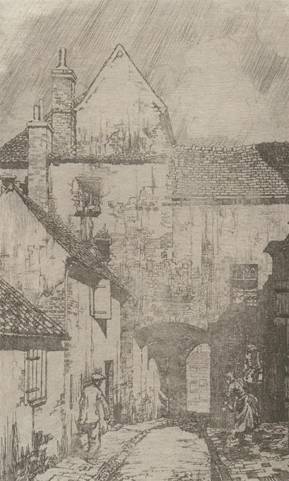 Three 20th Century Etchings - Street Scenes