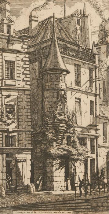 Charles Meryon - Early 20th Century Photogravure, Rue de la Tixeranderie