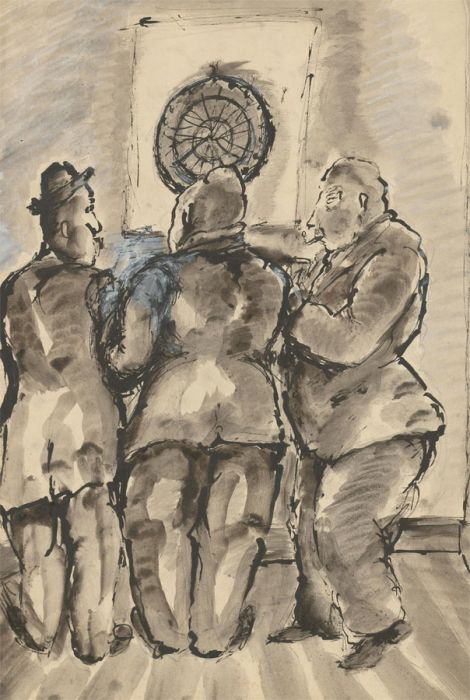 Vera Cuningham (1897-1955) - Mid 20th Century Pen and Ink Drawing, Off Duty