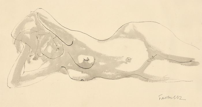 Karel Soucek (1915-1982) - Signed Mid 20th Century Pen and Ink Drawing, Nude I