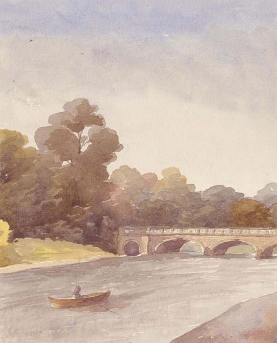 Set of Three Mid 20th Century Watercolours - Landscapes with Bridges