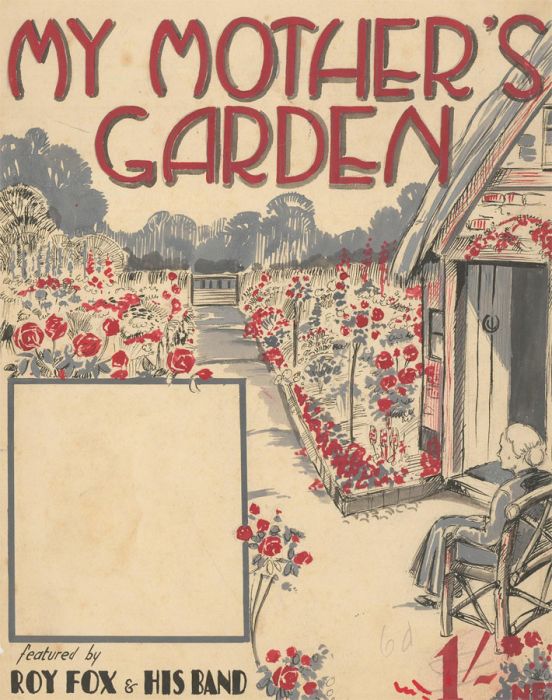Malcolm Rogers - Mid 20th Century Pen and Ink Drawing, My Mother's Garden