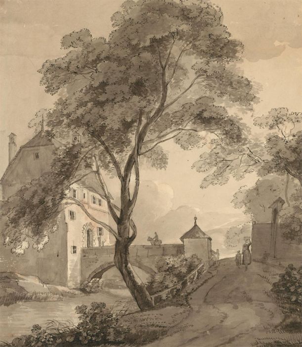 Mid 20th Century Pen and Ink Drawing - Regency