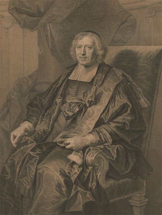 Pierre Drevet, Hyacinth Rigaude- 18thC Engraving, Leonard De Lamet
