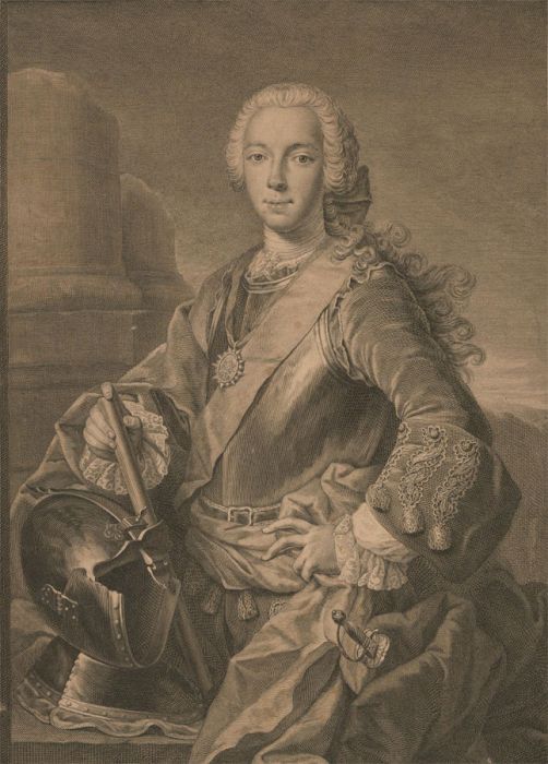 Jean Dualle (1703-1763) - 18th Century Engraving Prince Charles Edward Stuart