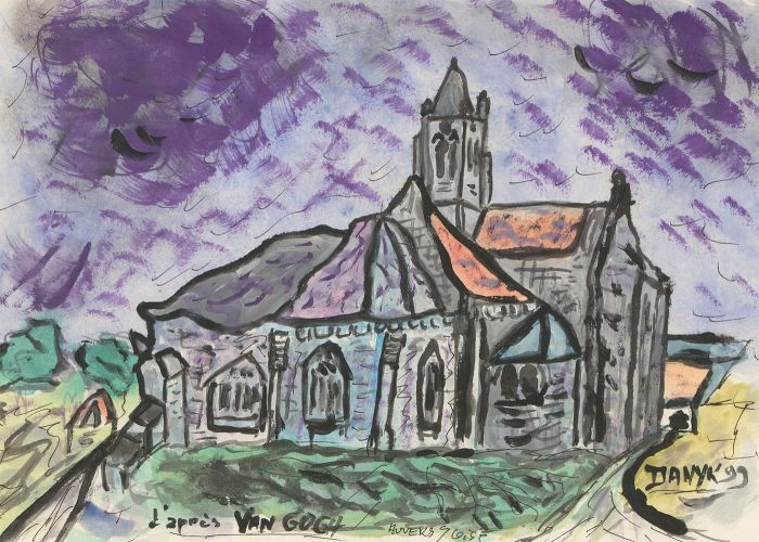 Danyk D'Arsonval - 1999 Gouache, D'après Van Gogh