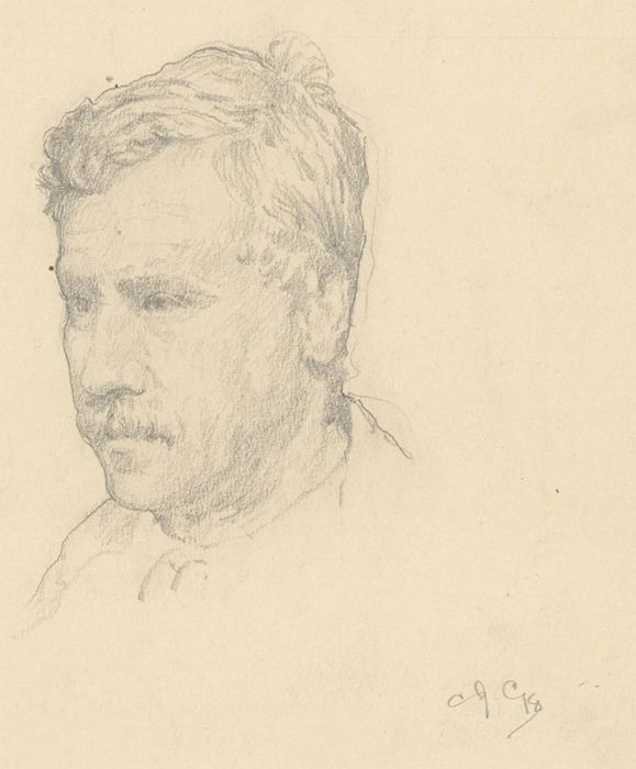 Cecil Cross - Set of Three 1918 Graphite Drawings, Three Gentlemen II