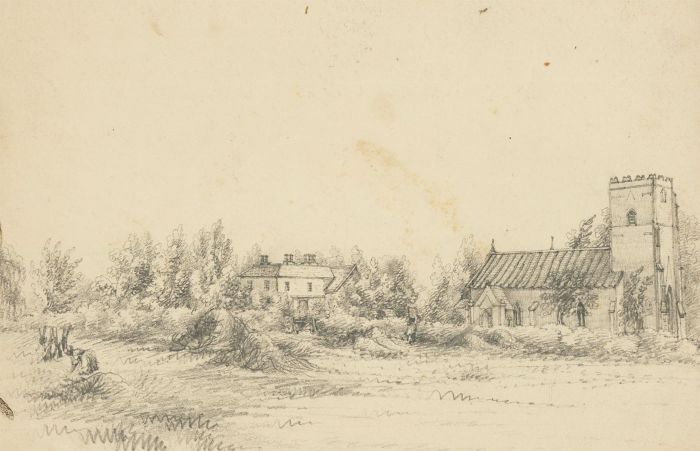 Set of Nine Late 19th Century Graphite Drawings - Landscape Studies