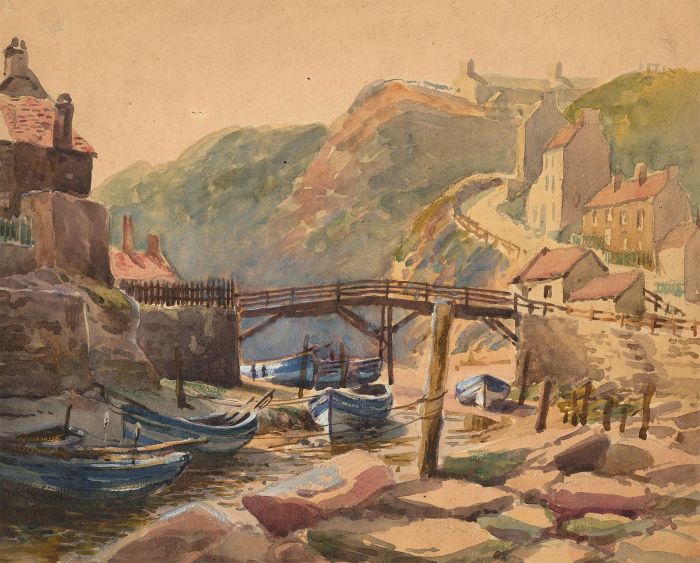 Charles Edward Hannaford RBA (1863-1955) - Watercolour, Low Tide