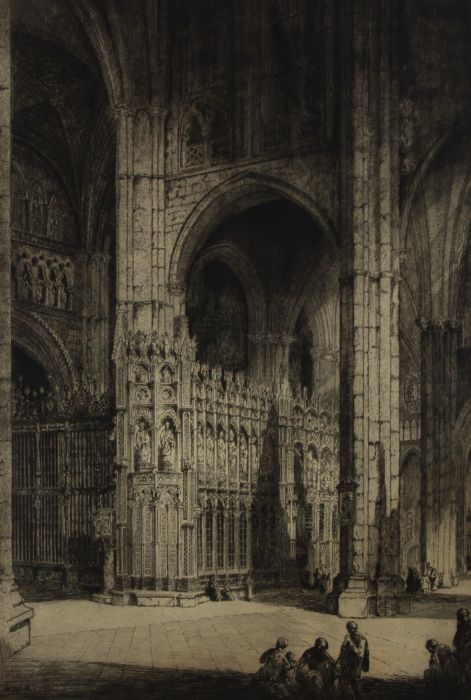 Andrew Affleck (1874-1935) - Early 20th Century Etching, Burgos Cathedral