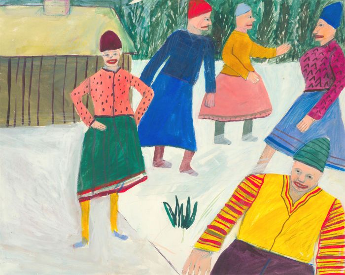 Mana Lagerholm (1946-2001) - 20th Century Gouache, Snow Encounter
