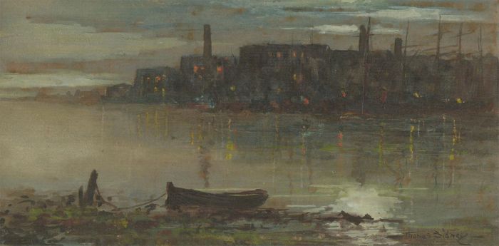 Thomas Sidney - Late 19th Century Watercolour, Evening Harbour