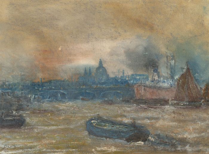 R.M.D - 20th Century Acrylic, London from the Thames