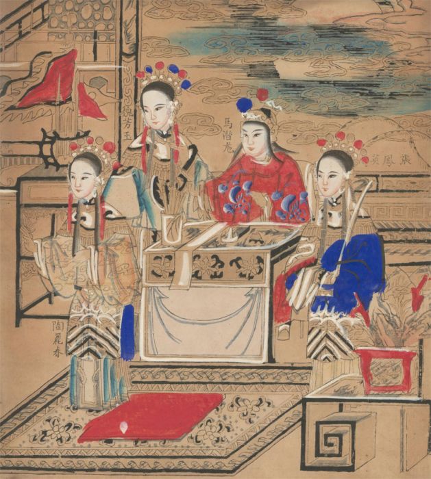 Late 19th Century Watercolour - Traditional Chinese Court Scene
