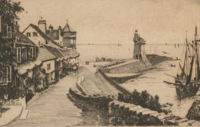 Edgar James Maybery (1887-1964) Early 20th Century Etching - Lynmouth