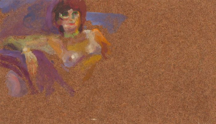 John Ivor Stewart PPPS (1936-2018) - Contemporary Oil, Reclining Woman