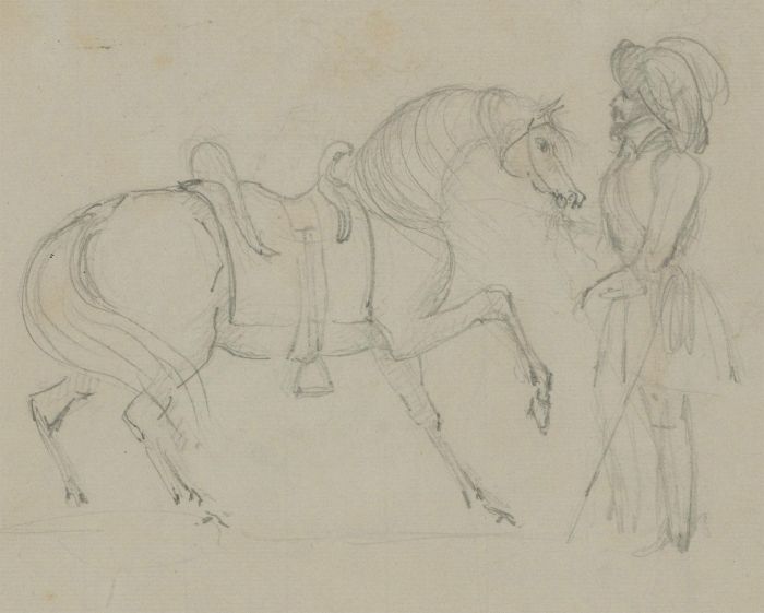 Set of Three Early 20th Century Graphite Drawings - Horse Sketches II