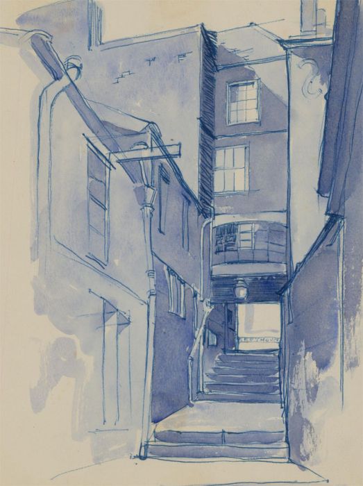 Malcolm Rogers - Set of Three 20th Century Pen and Ink Drawings, Coastal Scenes