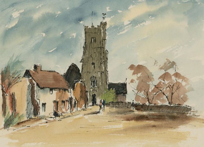 John A. Case - 20th Century Watercolour, Three Countryside Studies