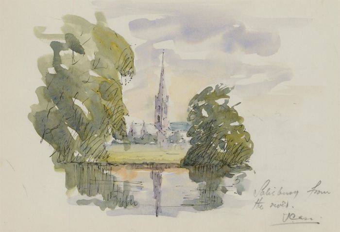 John A. Case - C.1990 Watercolour, Four watercolour Studies