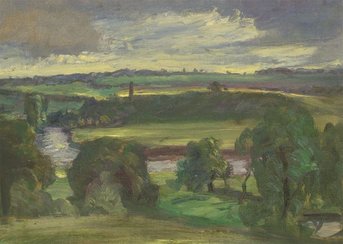Alfred Henry Robinson Thornton NEAC (1863-1939) - Oil, Rural Landscape