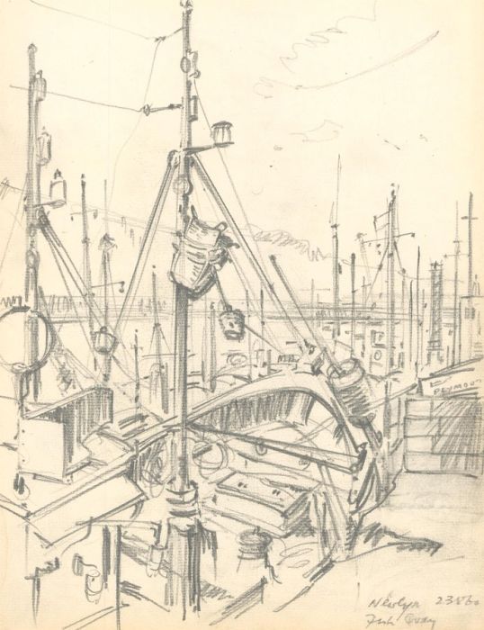 Malcolm Rogers - Mid 20th Century Mixed Media, Collection of Nautical Sketches