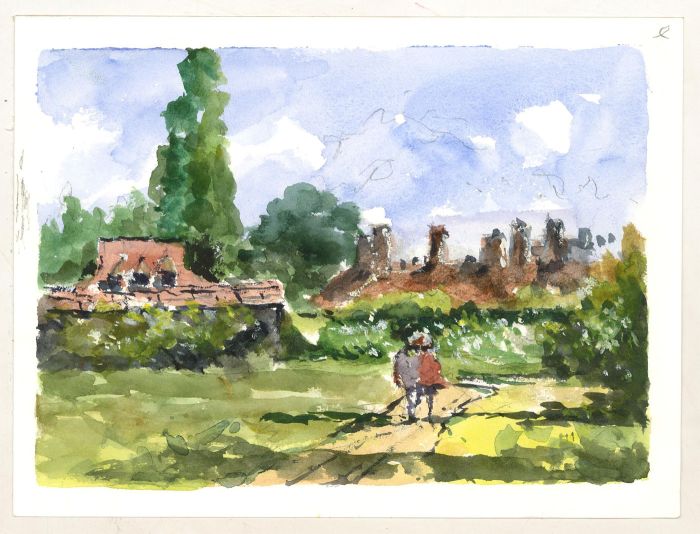 John A. Case - 20th Century Watercolour, The Way To The Dell