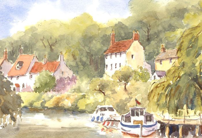 John A. Case - 20th Century Watercolour, Hanham On The River