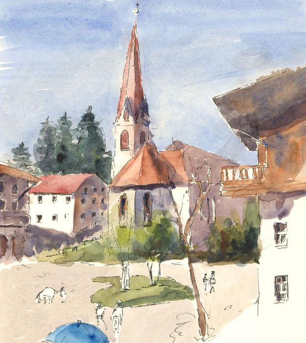 John A. Case - Four 20th Century Watercolours, Keswick, Lake District