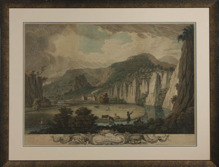 Thomas Smith of Derby - 18th Century Engraving, A Prospect On The River Manyfold