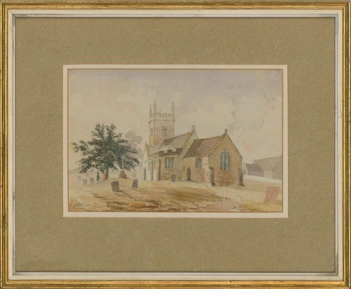 Attrib. Rev John H. Cardew (1823-1897) - 1853 Watercolour, Middle Littleton