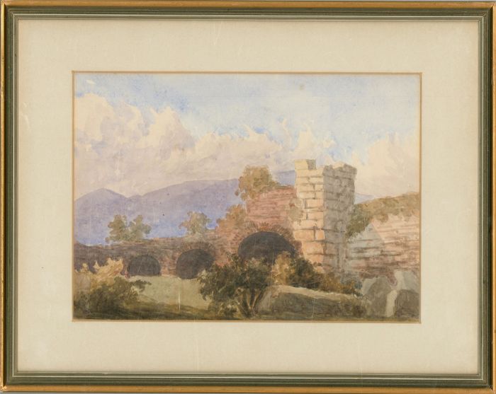 Rev. H. Cardew (1823-1897) - Signed & Framed C. 1853 Watercolour, Ruins Ephesus